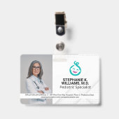 女性医師 |小児科ベビーロゴ バッジ (クリップ付き表面)