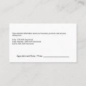 女性医師 |小児科ベビーロゴ 名刺 (裏面)