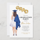 女性卒業招待状 招待状 (正面)