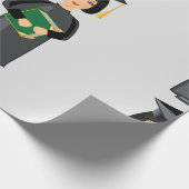 女性卒業生 ラッピングペーパー (角)