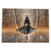 女性卒業者おめでとう ラージペーパーバッグ (裏面)