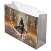 女性卒業者おめでとう ラージペーパーバッグ (裏面アングル)