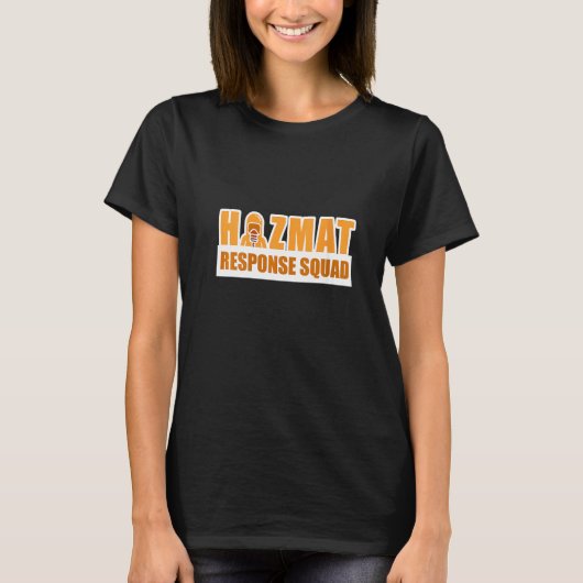 女性危険物危険技術者のハズマット Tシャツ (正面)