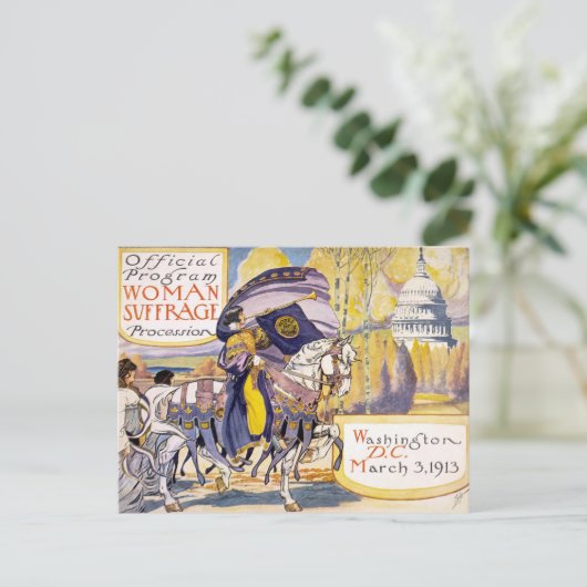 女性参政権のはがき行列ワシントンD.C. ポストカード (スタンド正面)
