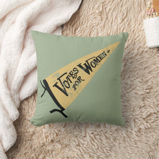女性参政権の投票ヴィンテージ運動ペナント クッション (ブランケット)