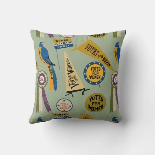 女性参政権の投票ヴィンテージ運動ペナント クッション (裏面)