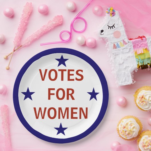 女性参政権の歴史的ピンへの投票 ペーパープレート (パーティー)