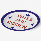 女性参政権の歴史的ピンへの投票 ペーパープレート (アングル)