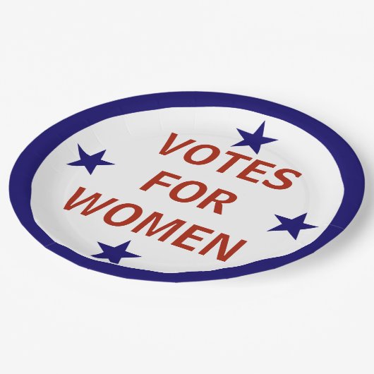 女性参政権の歴史的ピンへの投票 ペーパープレート (アングル)