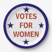 女性参政権の歴史的ピンへの投票 ペーパープレート (正面)