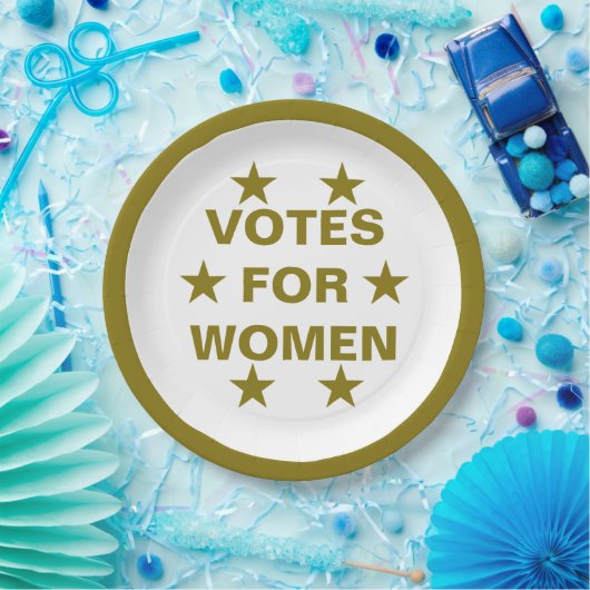 女性参政権の記念ピンへの投票 ペーパープレート (パーティー)