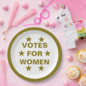 女性参政権の記念ピンへの投票 ペーパープレート (パーティー)