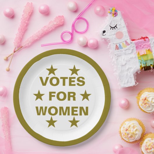 女性参政権の記念ピンへの投票 ペーパープレート (パーティー)