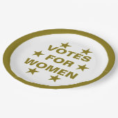 女性参政権の記念ピンへの投票 ペーパープレート (アングル)