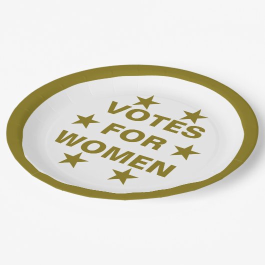 女性参政権の記念ピンへの投票 ペーパープレート (アングル)