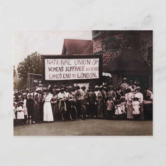 女性参政権グループ（旗） ポストカード (正面)