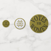 女性参政権ボタンの投票LWVテーブル コンフェッティ (正面)