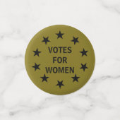女性参政権ボタンの投票LWVテーブル コンフェッティ (スモール正面)