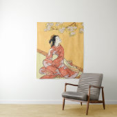 女性及び桜#2 タペストリー (インサイチュ)