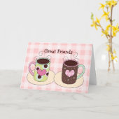 女性友情の挨拶状 カード (黄色い花)