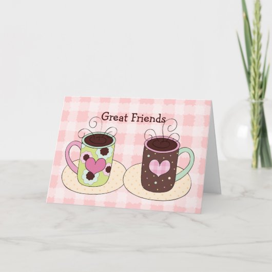 女性友情の挨拶状 カード (正面)