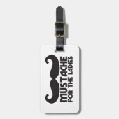 女性口ひげNPのデザインのための髭 ラゲッジタグ (正面縦)