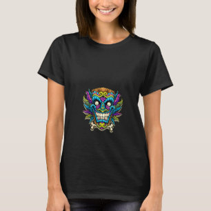 女性古代の戦士の民族アステカマスクの人々Ci Tシャツ