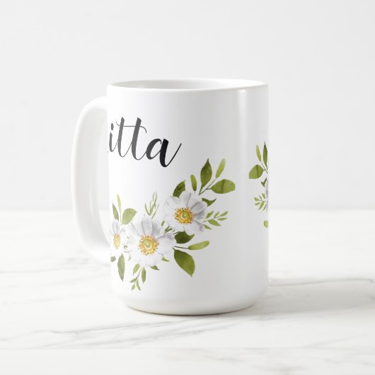 女性名入りのマグカップ コーヒーマグカップ (正面左)