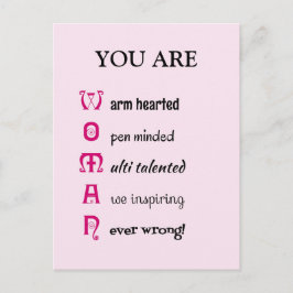 女性名前をカスタムする自尊心感動的 ポストカード