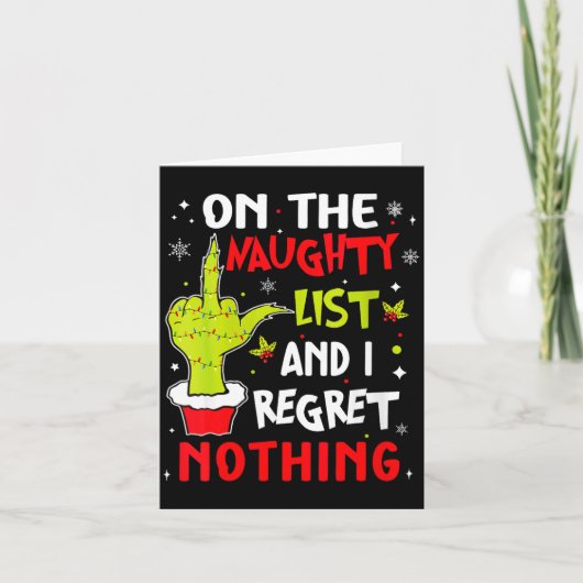 女性向けおもしろい いたずらリストに入って後悔なしN カード (正面)