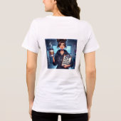 女性向けおもしろ看護師Tシャツ | 夜勤看護師 トライブレンドTシャツ (裏面)