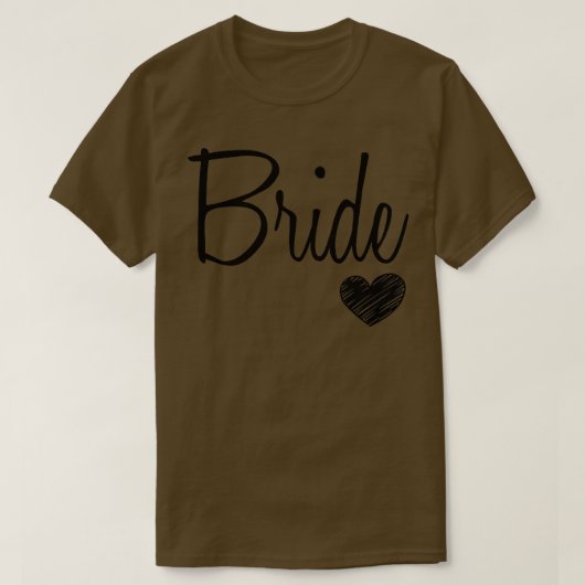 女性向けかわいい白の花嫁ブライズメイドパーティー結婚式 Tシャツ (デザイン正面)