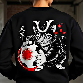 女性向けねこサッカーTシャツ アニメファン & サッカー スウェットシャツ