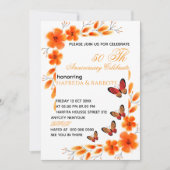 女性向けのデジタル50歳誕生日招待状、編集可能 招待状 (正面)