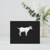 女性向けのマスクをした面白いヒツジのデザイン ポストカード (スタンド正面)