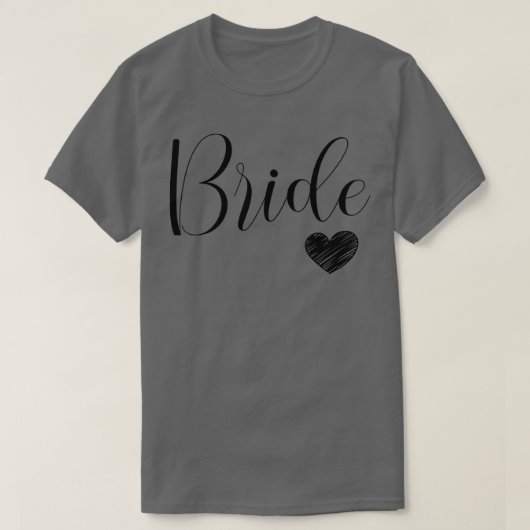 女性向けの可愛い白い花嫁 ブライズメイド パーティー 結婚式 Tシャツ (デザイン正面)
