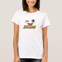 女性向けの幸せでかわいいスマイリーフェイス グラフィックTシャツ