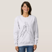 女性向けの楽しい犬のおやつのディーラー犬ママのTシャツ スウェットシャツ (正面フル)