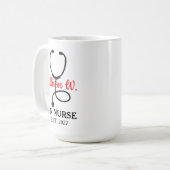 女性向けの看護師卒業記念マグカップ コーヒーマグカップ (正面左)