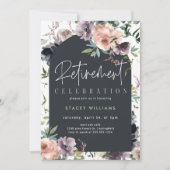 女性向けの退職パーティー招待状、編集可能なテンプレート 招待状 (正面)