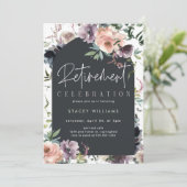 女性向けの退職パーティー招待状、編集可能なテンプレート 招待状 (スタンド正面)