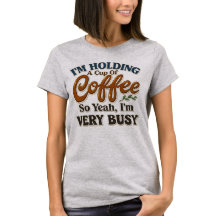 女性向けの面白いコーヒーグラフィックTシャツ