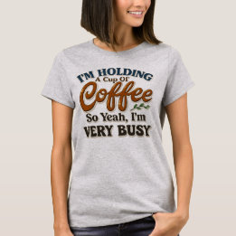女性向けの面白いコーヒーグラフィックTシャツ Tシャツ
