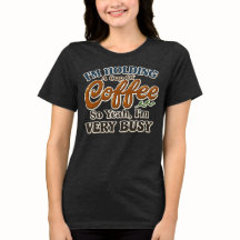 女性向けの面白いコーヒーバイーモードTシャツ