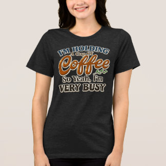 女性向けの面白いコーヒーバイーモードTシャツ トライブレンドTシャツ