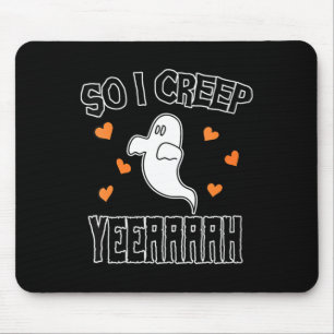 女性向けの面白いゴーストハロウィン+サルカスティック+ホラーアート マウスパッド