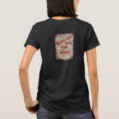 女性向けの「どうして立っていられないの？」 Tシャツ (裏面)