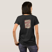 女性向けの「どうして立っていられないの？」 Tシャツ (裏面フル)