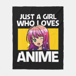 女性向けアニメ10代のアートAnime Merch Girl An フリースブランケット