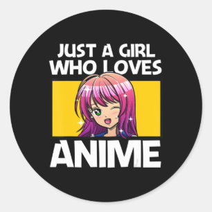 女性向けアニメ10代のアートAnime Merch Girl An ラウンドシール